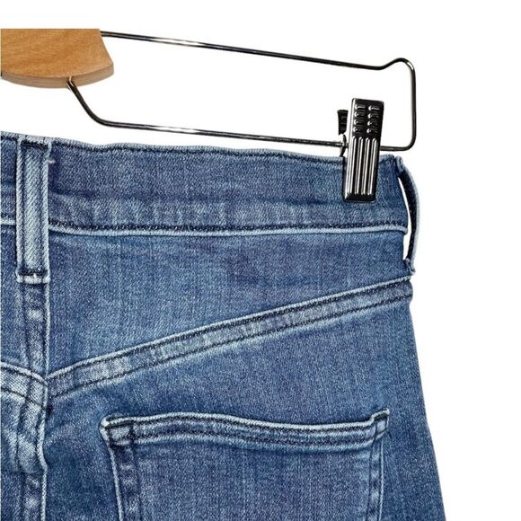 AYR Medium Blue Straight Leg The Pop Frayed Raw Hem Jeans 33 - Picture 10 of 14